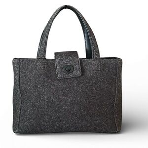 Authentic Vintage Coach Wool Mini Turnlock Bag style number 8187 w/ certificate